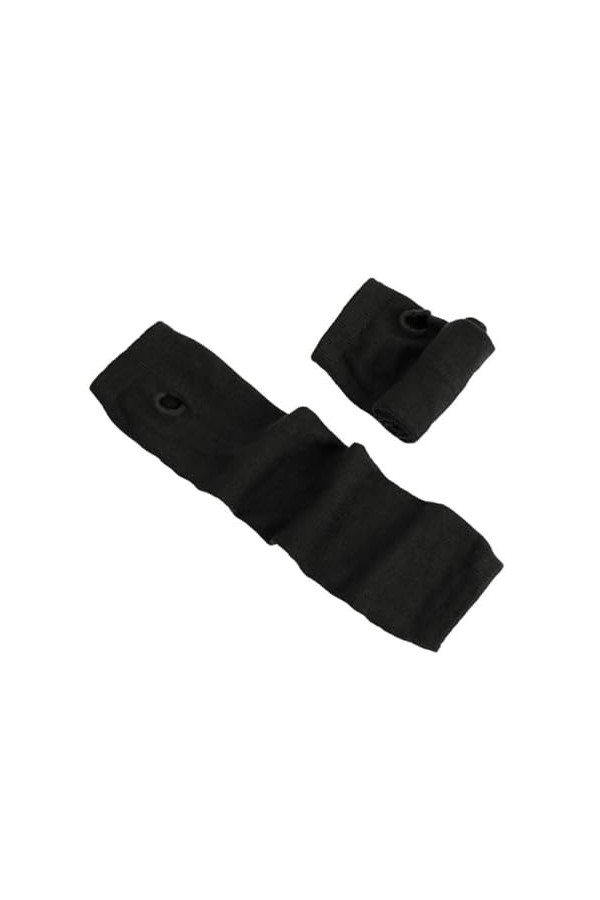 Gants dhiver Femmes Mode Dame rayé coude Gants Plus Chaud tricoté Longs Gants sans Doigts coude Mitaines Accessoires de noël