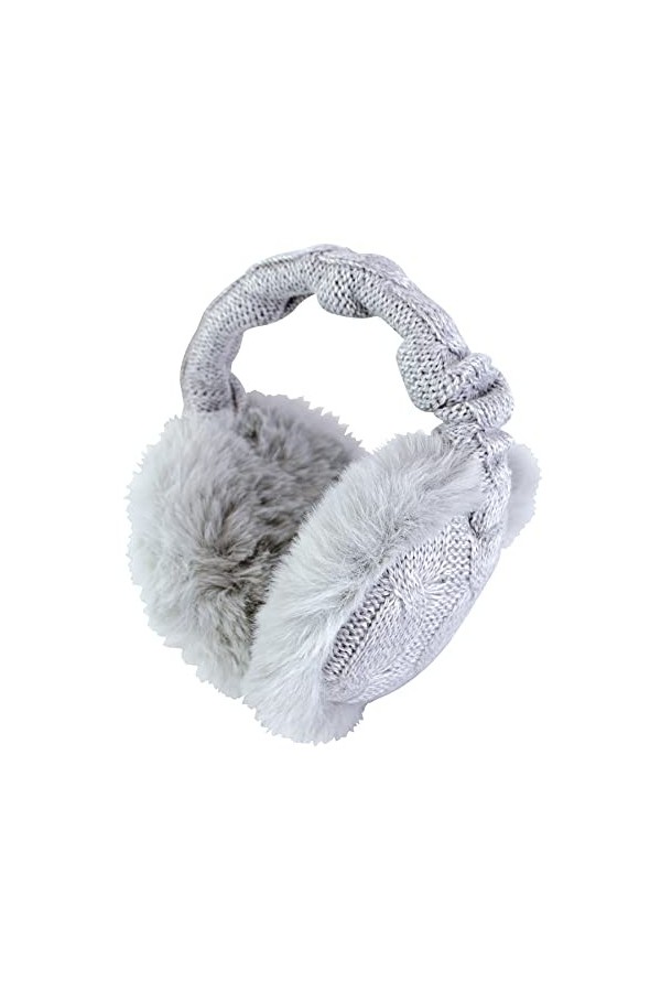 HEAT HOLDERS - Femme Cache Oreilles avec Fourrure | Chaud Polaire Cache Oreilles Thermiques pour Hiver Taille unique, Crème 