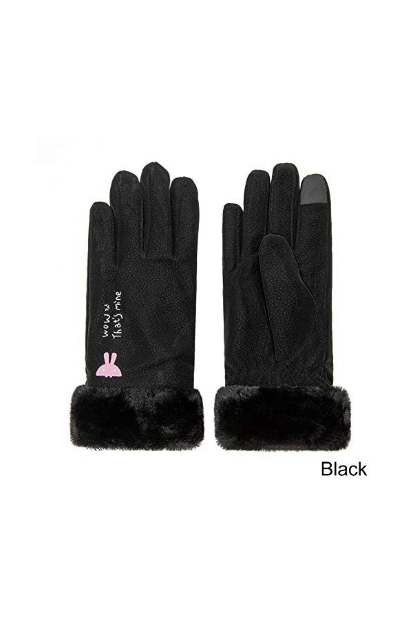 WSTYCSST Gants dhiver Femme Écran Tactile Imperméable À leau en Plein Air Épais Gants Chauds Femelle Moufles Élastiques
