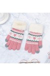 MAPPE Hiver Femmes Gants Tricotés Écran Tactile Gants Féminins Tricotés Épaissir Chaud Doigt Complet Doux Stretch Tricot Mouf