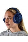 C.C Cache-oreilles doux et chaud réglable pour lhiver, bleu marine