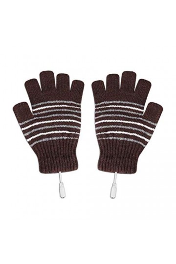 Mitaines dhiver pour homme et femme - Gants chauffants USB pour ordinateur portable café, taille unique 