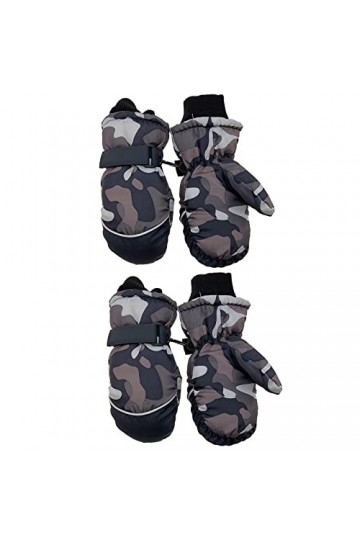 Doigt Chaud Gants Enfants extérieur bébé Mitaines Ski Enfants 2 Paires Plein Hiver Gants Filles Camouflage garçons Gants Gant