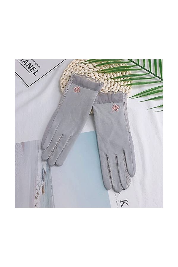 Yoaodpei Thin Soleil Soleilscreen Gants Femmes Summer Anti-Ultraviolet Gant de Coton Etre Respirant Vélo extérieur Conduite A