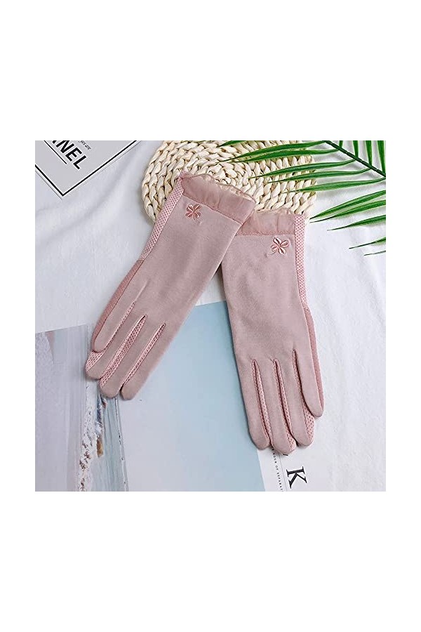 Yoaodpei Thin Soleil Soleilscreen Gants Femmes Summer Anti-Ultraviolet Gant de Coton Etre Respirant Vélo extérieur Conduite A