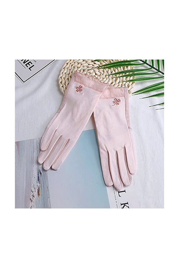 Yoaodpei Thin Soleil Soleilscreen Gants Femmes Summer Anti-Ultraviolet Gant de Coton Etre Respirant Vélo extérieur Conduite A