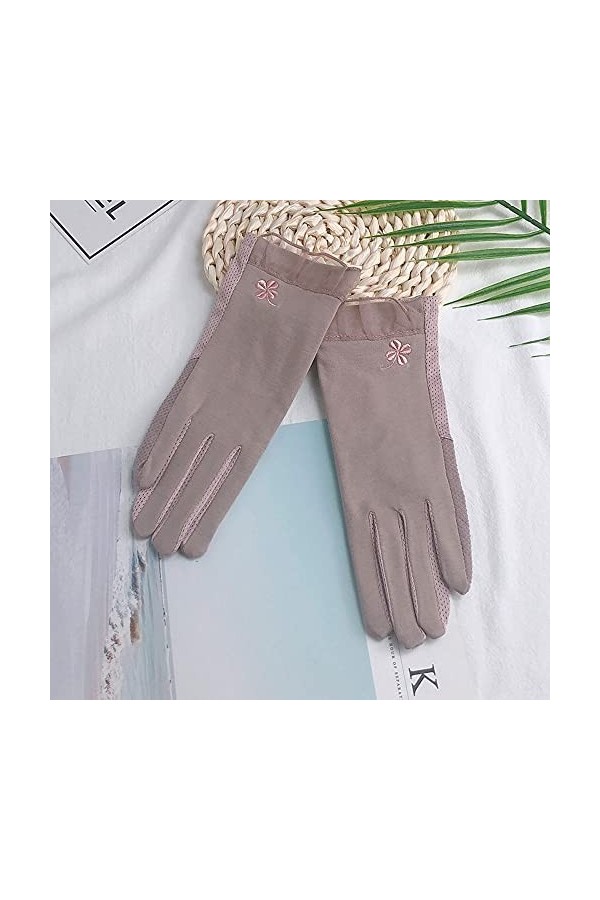 Yoaodpei Thin Soleil Soleilscreen Gants Femmes Summer Anti-Ultraviolet Gant de Coton Etre Respirant Vélo extérieur Conduite A