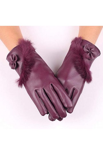 LUOXUEFEI Gants Hiver Chaud Femme Gants Courts Femmes Doigt Plein Écran Tactile Gants Mitaines