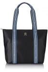 Tommy Hilfiger Cabas Femme Sac Tommy Life Shopper Fermeture Éclair, Noir Black , Taille Unique