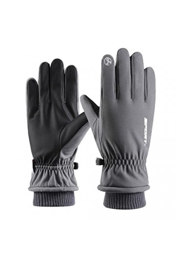 TDEOK Gants Moufles Hiver Chaud Épais Coupe-vent Imperméable Moufles déquitation Extérieur Costume Femme Robe Noir, Taille 