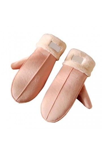 TAHUAON Mitaines dhiver pour femme avec doublure en polaire chaude - Gants confortables et épais en tricot torsadé - Gants p