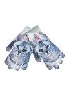 JBIVWW Kawii Cat Imprimer Gants Femmes Hiver Chaud 3D Imprimer Gants en Tricot décran Tactile Ladies Lovely Girls épais Gant