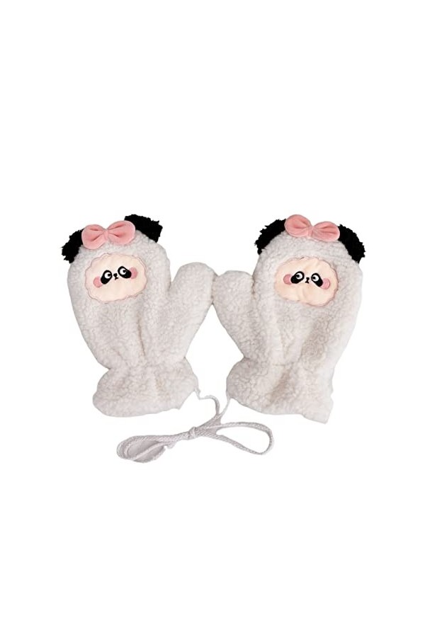 Cremlank Moufles dhiver pour femme en peluche pour la vie quotidienne Rose