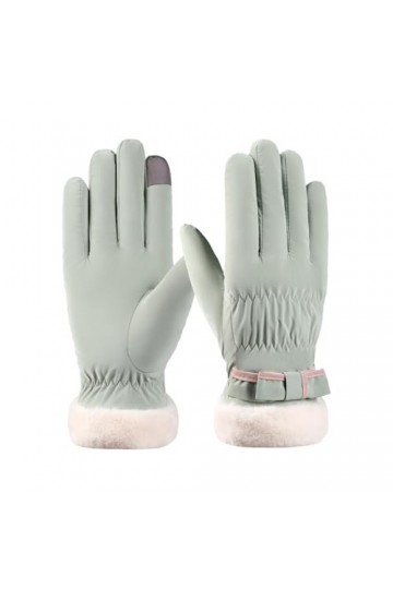 Gants dhiver en polaire épais et chauds pour femme Gants de sport tendance BVH246, vert menthe, taille unique