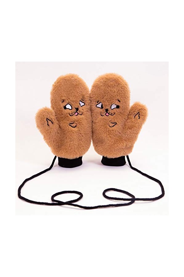 LUOXUEFEI Gants Femmes Full Finger Halter Mitten Hiver Femme Plus Peluche Épais Tricot Chaud Imprimer Gant