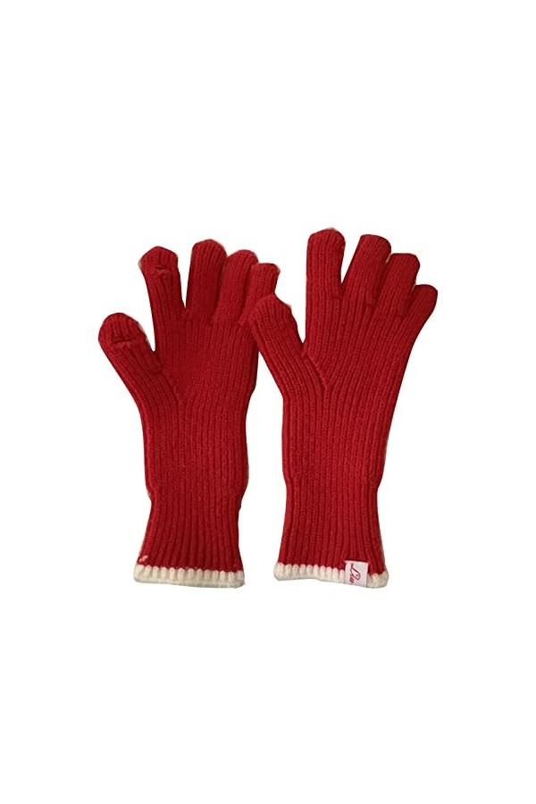 Gants en tricot épais tendance pour homme et femme, deux doigts exposés couleur unie, gants chauds pour lautomne et lhiver,