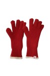 Gants en tricot épais tendance pour homme et femme, deux doigts exposés couleur unie, gants chauds pour lautomne et lhiver,
