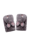Asudaro Mitaines Dhiver Chaudes Convertibles, Gants De Lapin Carotte Mitaines En Lapin, Mitaines Convertibles En Lapin Dessi
