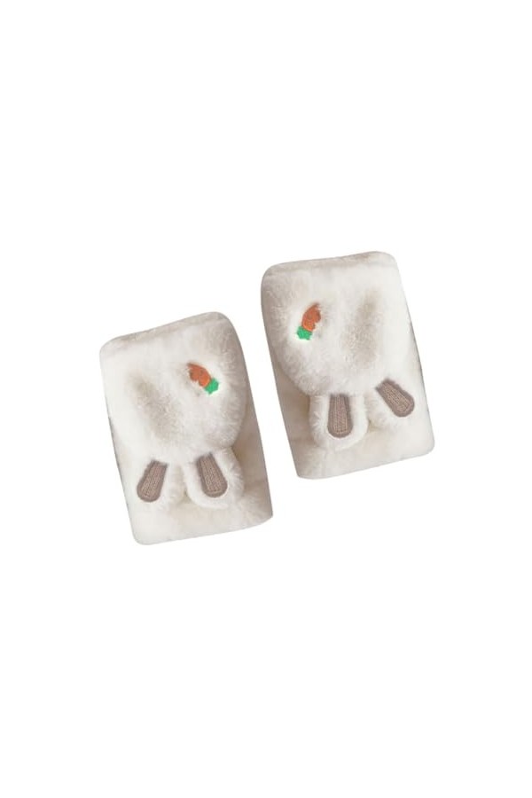 Asudaro Mitaines Dhiver Chaudes Convertibles, Gants De Lapin Carotte Mitaines En Lapin, Mitaines Convertibles En Lapin Dessi
