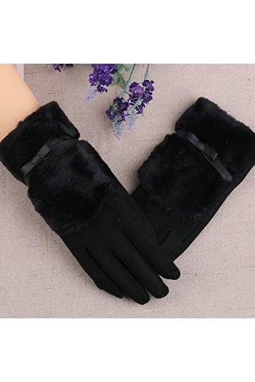 LUOXUEFEI Gants Hiver Femme Chaud Plush Moufles Épaisses Femmes Écran Tactile Conduite Gants Complets