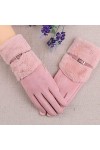 LUOXUEFEI Gants Hiver Femme Chaud Plush Moufles Épaisses Femmes Écran Tactile Conduite Gants Complets