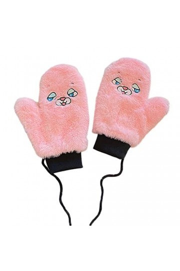 cbvevwy Moufles en peluche – Gants dhiver pour femme avec doublure chaude et confortable, motif dessin animé, accessoire dh