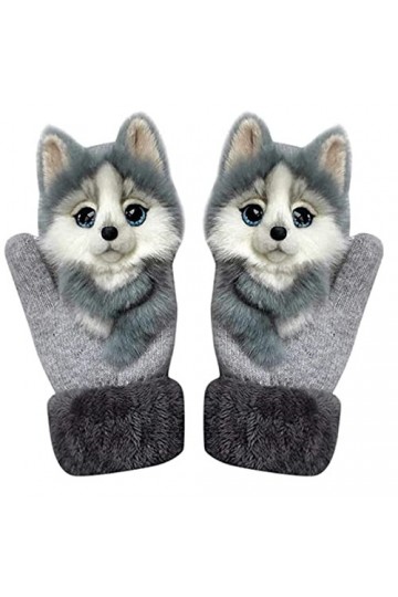 Kolarmo Moufles en forme danimal pour femme - Doublure chaude et confortable - Gants dhiver pour lextérieur - Doigts compl