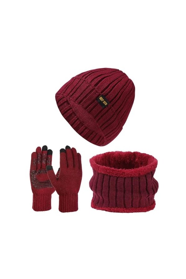 Gants dhiver chauds pour écran tactile - Avec polaire thermique - Super doux - Pour écran tactile - Gants dhiver chauds en 