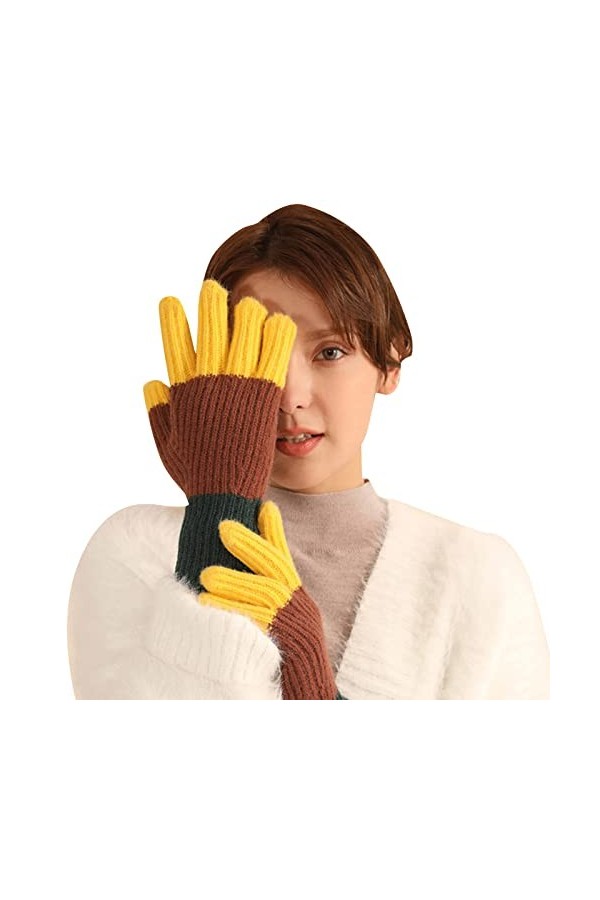 liangp Gants tricotés sans doigts Gants dhiver Gants tricotés doux et chauds Gants dhiver automne femmes sans doigts pour t