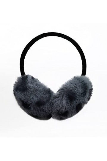 Onmygogo Cache-oreille en fausse fourrure pour lhiver, doux, chaud et pliable - Léopard gris - Medium
