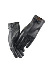 Long Keeper Gants Femme Cuir Hiver - Gants Tactiles Hiver Doublure Chaude Gants De Conduite en Cuir pour Femmes Décoration de