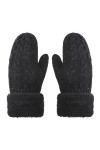 OhMill Moufles à Écran Tactile Gants Femme en Tricot dhiver Mitaine avec Doublure en Polaire Gants Femme Chauffants Moufle d