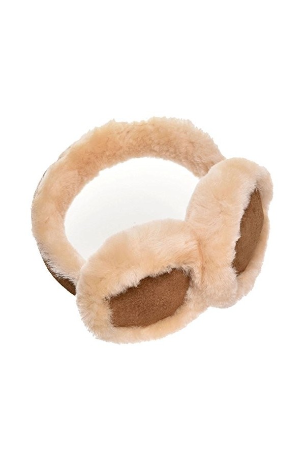Cache-oreilles en véritable peau de mouton