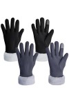 Justay Sowarm Gants Dhiver Pour Femme Daim écran Tactile Doublure Thermique Confortable Coupe-Vent Mitaines élégantes Pour L