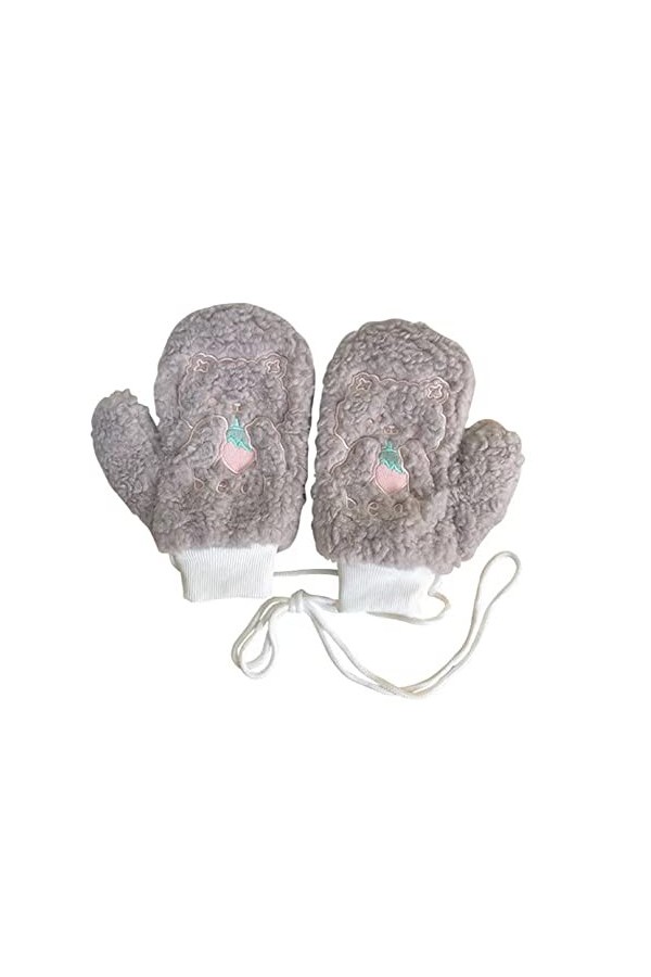 2022 Nouveauté Gants Hiver Femme, Moufles en Peluche Fille, Mitaine Thermique avec Poignets, Moufles de Ski Doublure Polaire 
