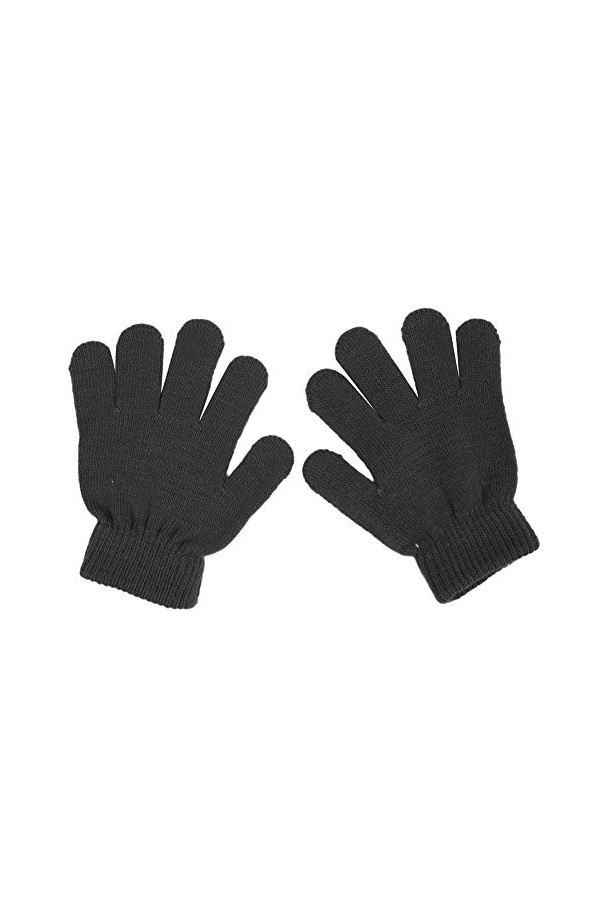 JAGENIE Gants dhiver mignons pour bébé garçons filles Couleur unie Tricot élastique Moufles Bleu