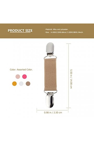 diyfixlcd Lot de 5 clips élastiques pour moufles en alliage de métal pour gants, chapeaux, pulls, châles, robes, châles, chem