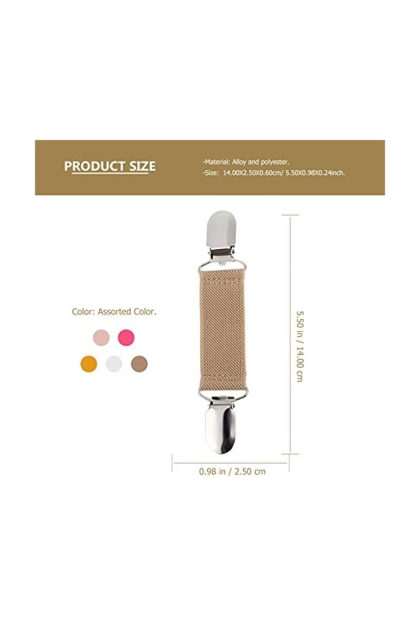 diyfixlcd Lot de 5 clips élastiques pour moufles en alliage de métal pour gants, chapeaux, pulls, châles, robes, châles, chem