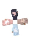 LApooh 2 Paires De Gants Chauds À Demi-Doigts Pour Femmes, Gants Sans Doigts DHiver Tricotés À Motif De Lapin Mignon, Gants 