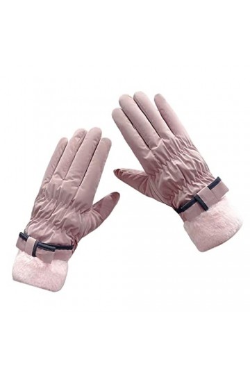 Fiauli 1 paire de moufles de conduite antidérapantes tendance coupe-vent écran tactile gants de cyclisme rose