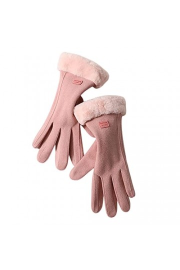 LIXIMMAZN Gants dhiver chauds et doux pour femmes et filles - Pour écran tactile - Pour la course à pied, le cyclisme - Rose