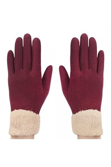 YJZQ Gants Loisir et écran Tactile Gants Moufle Chaud avec n½uds en Coton Gants Charment Femme pour Scooter Moto Cyclisme Con