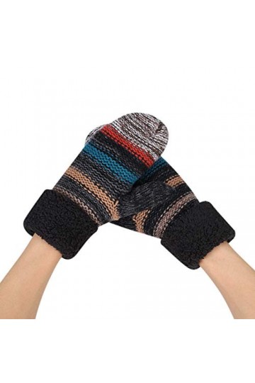 IBLUELOVER Moufles Femmes Gants de Doigt Complet Gants Tricoté en Laine Gants Hiver Chaud Doublure Polaire Gants Thermique Do