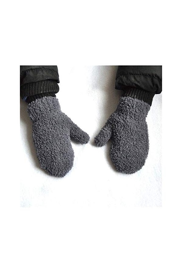 AiKoch Gants dhiver Chaud Wrap for Enfants Solide Tricoté Intérieur Doux Laine Thicken Gant 1-4 Ans Garçons Et Filles Gants 
