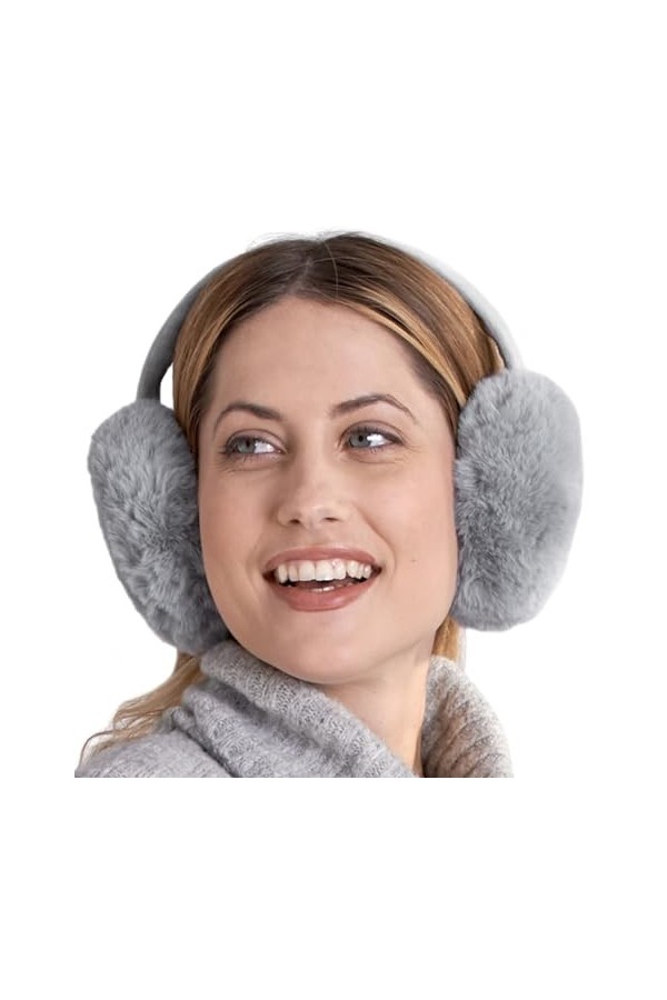 Cache-oreilles d’hiver pour femme en polaire tricoté doux et chaud, Taille unique