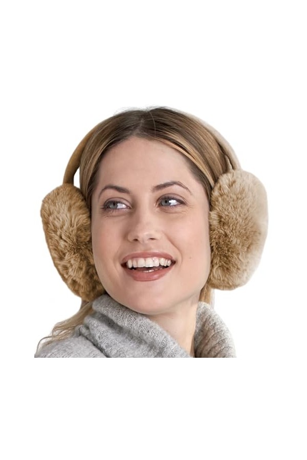 Cache-oreilles d’hiver pour femme en polaire tricoté doux et chaud, Taille unique