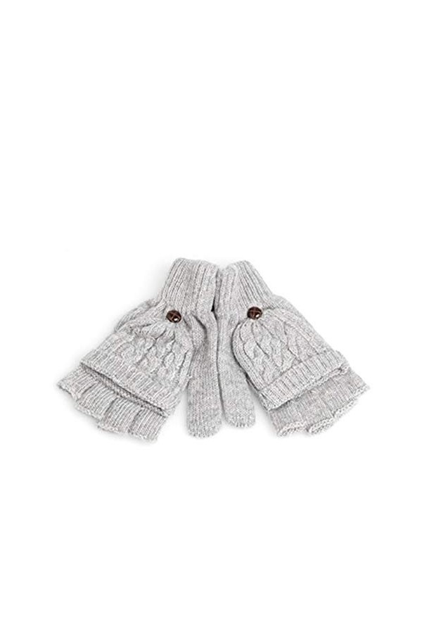 JBIVWW Femmes Hommes Solide Hiver Doux Gants Fingerless Mitaines en Tricot Gant Chaud à la Main Color : Black 