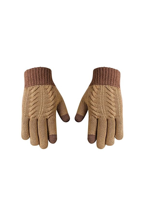 Mitaines tricotées extensibles et chaudes pour lhiver pour rester au chaud pour le golf, léquitation en plein air, mitaines