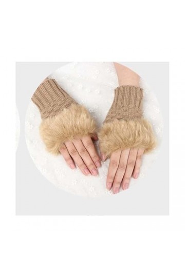 TJOIUY Gants dhiver Gants dhiver de Mode Femmes Chauffe-Bras Mitaines sans Doigts Gants tricotés Chauds Mitaines à Tricoter
