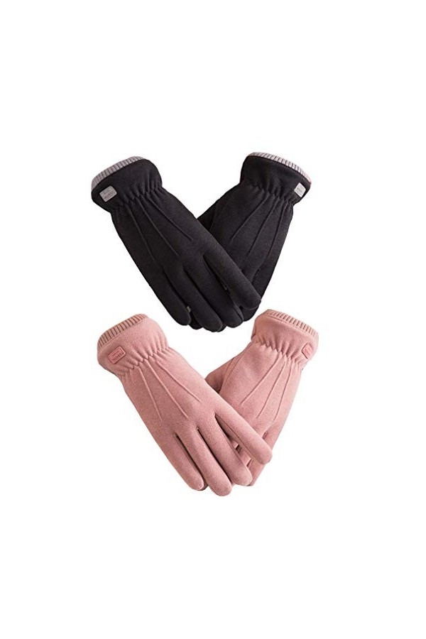 Woogwin Gants dhiver chauds pour femme avec écran tactile - - taille unique